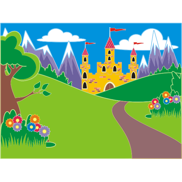 SVG Fairytale fantasy castle