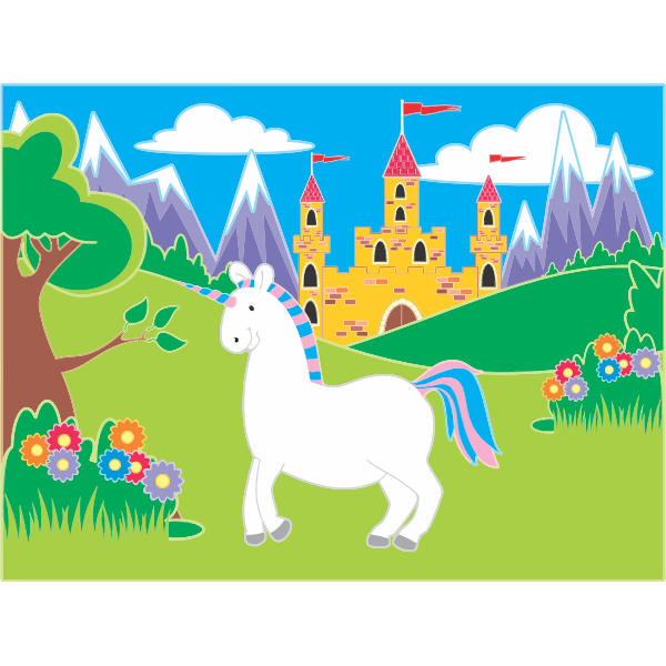 SVG Fairytale unicorn