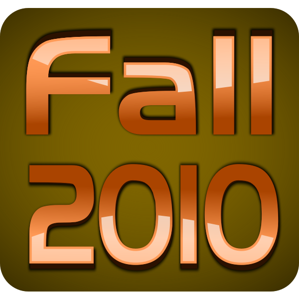 SVG Fall 2010 glossy 3D text vector image