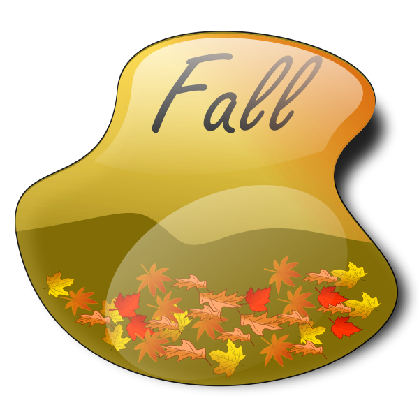 SVG Fall landscape in liquid frame vector image