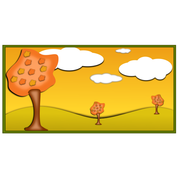 SVG Fall landscape vector image