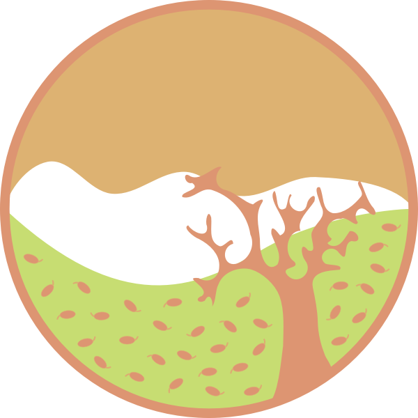 SVG Fall scene sticker vector image