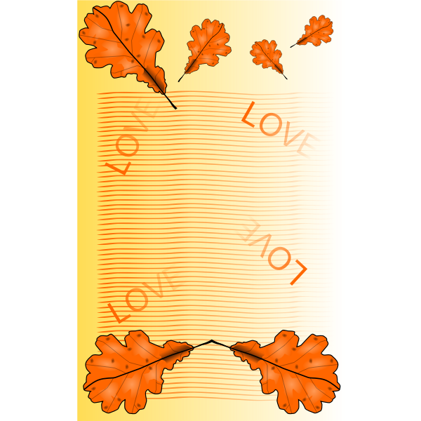 SVG Fall themed notepad page vector image