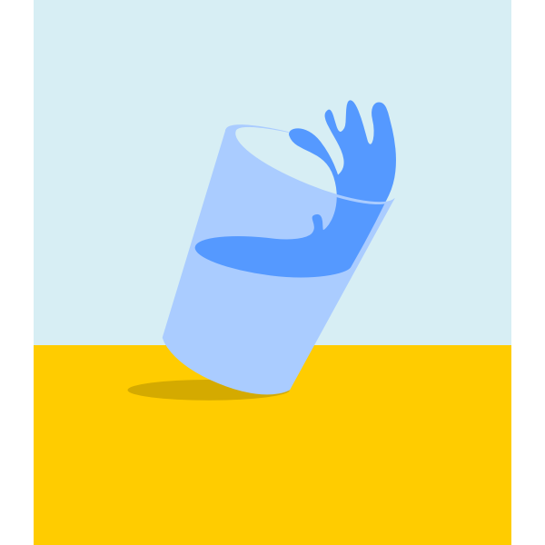 SVG Falling glass vector image
