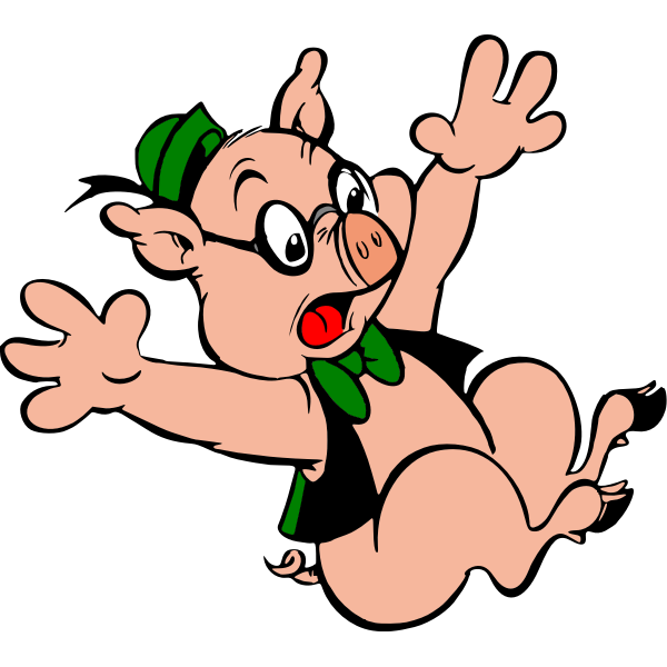 SVG Falling pig image