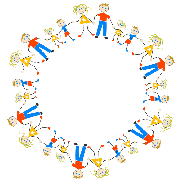 SVG Family cartoon circle