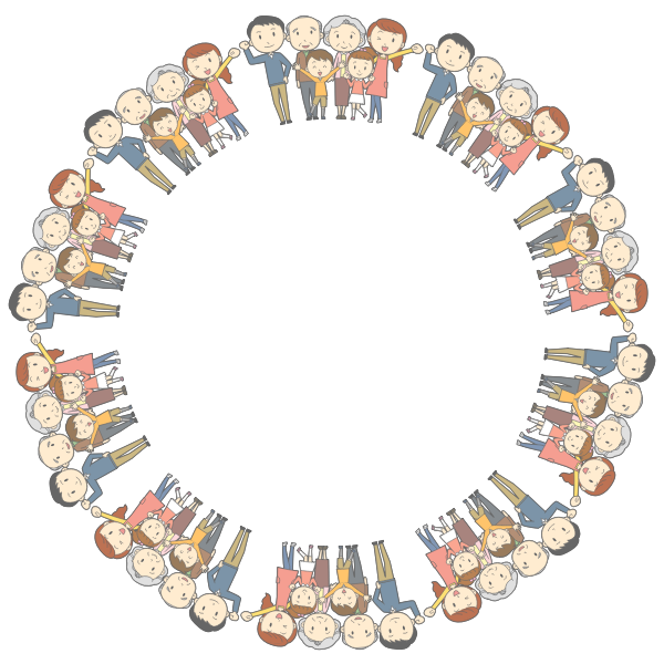 SVG Family circle frame
