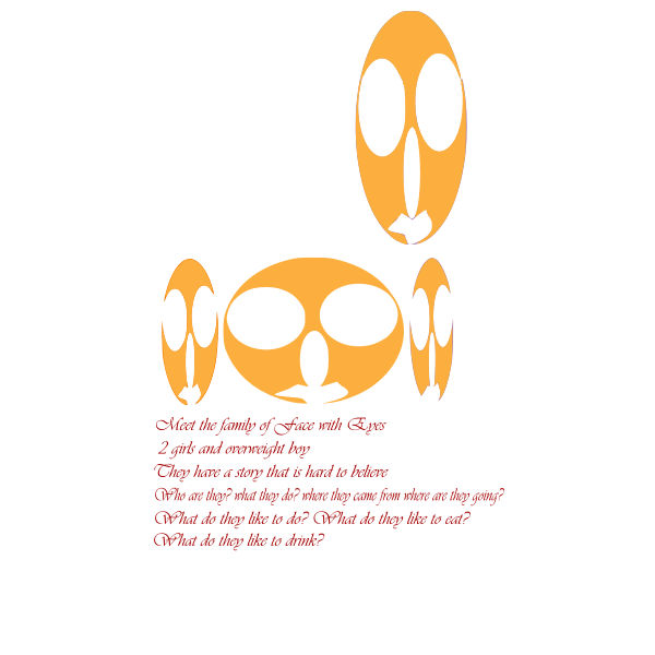 SVG Family Of Face With Eyes