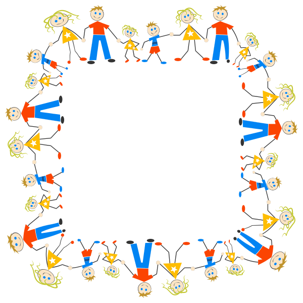 SVG Family sqaure vector image