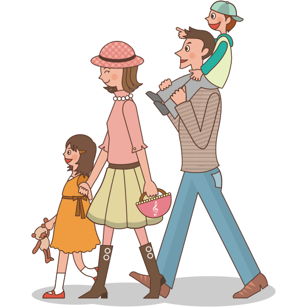 SVG Family taking a walk