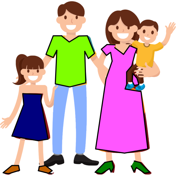 SVG Family with two kids