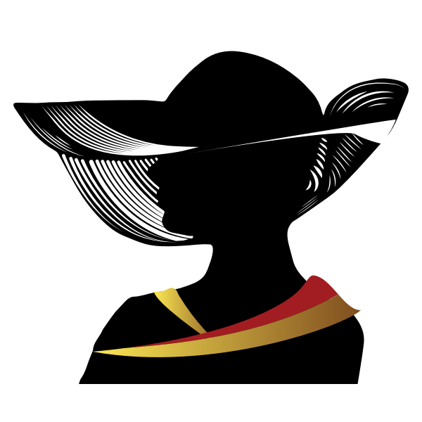 SVG Fancy hat silhouette