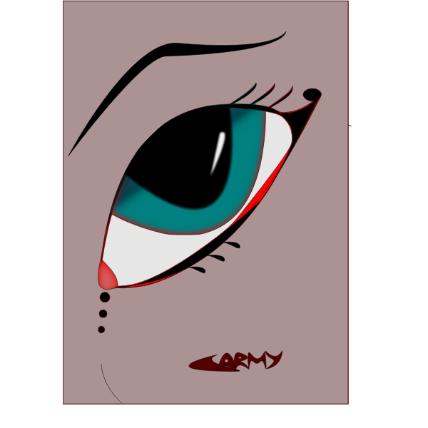 SVG Fantasy female eye vector image