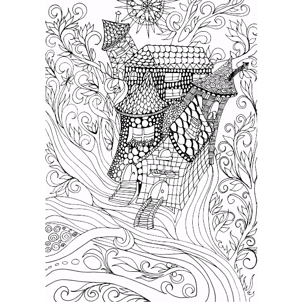 SVG Fantasy Line Art