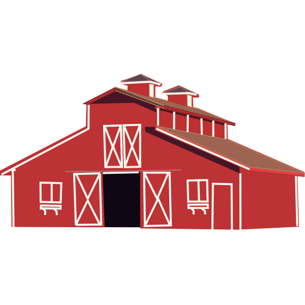 SVG Farm house vector clip art