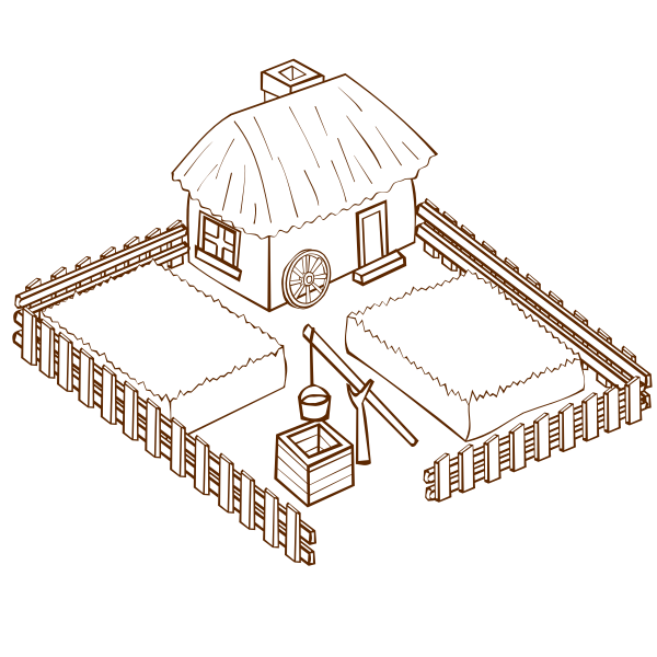 SVG Farm RPG map symbol vector image