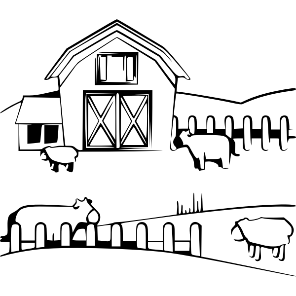SVG Farm silhouette