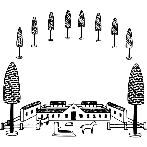 SVG Farm vector drawing