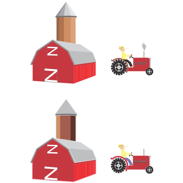 SVG Farmer and silo
