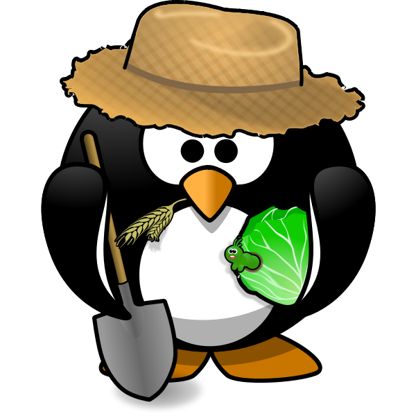SVG Farmer penguin