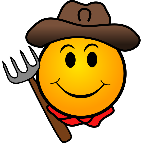 SVG Farmer smiley vector image