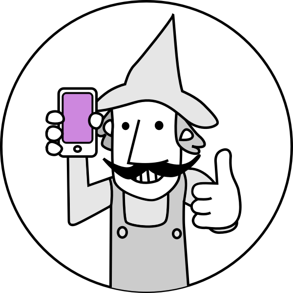 SVG Farmer with a smartphone