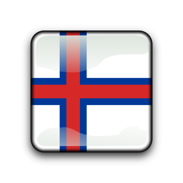 SVG Faroe Island flag button