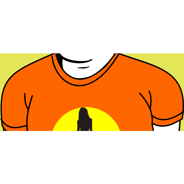 SVG Fashionable T-shirt vector image