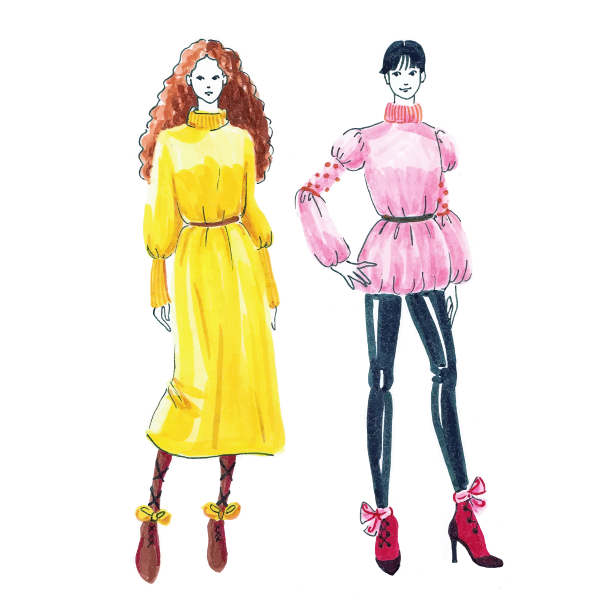 SVG Fashionable Women