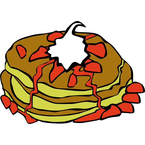 SVG Fast Food Breakfast Pancakes
