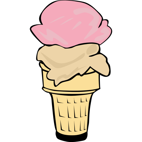 SVG Fast Food Desserts Ice Cream Cone Double