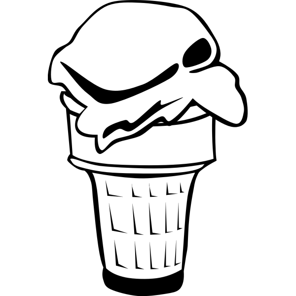 SVG Fast Food Desserts Ice Cream Cone Single