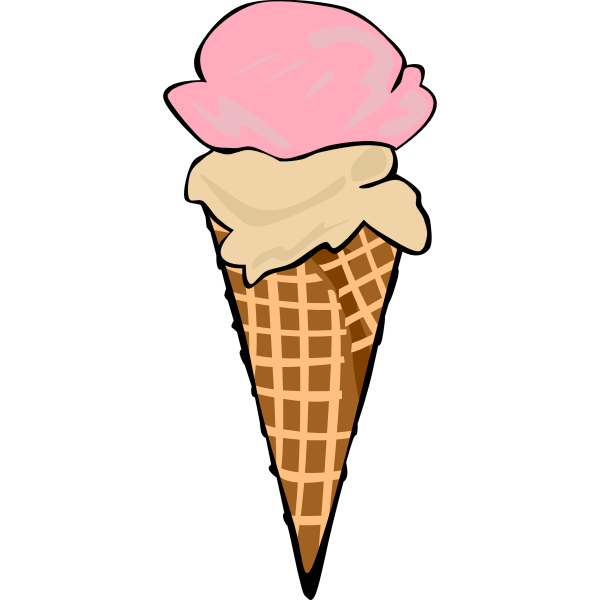 SVG Fast Food Desserts Ice Cream Cones Waffle Double