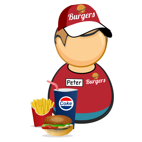 SVG Fast food worker