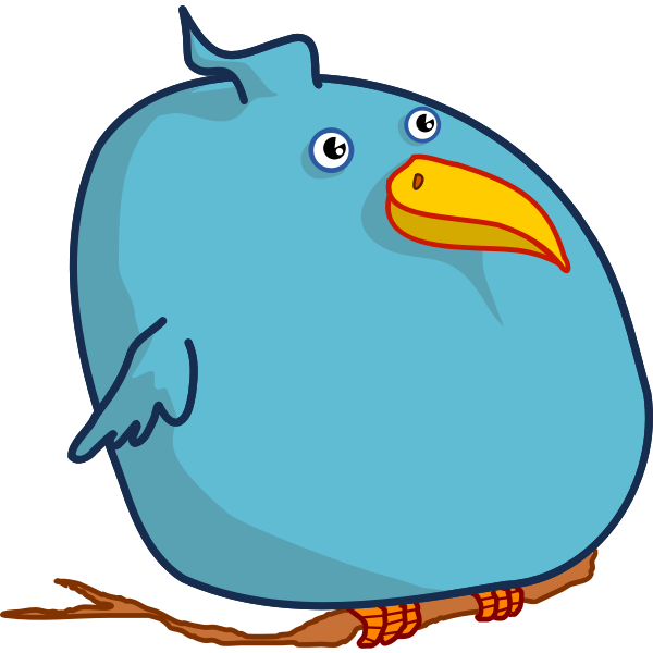 SVG Fat bird vector clip art