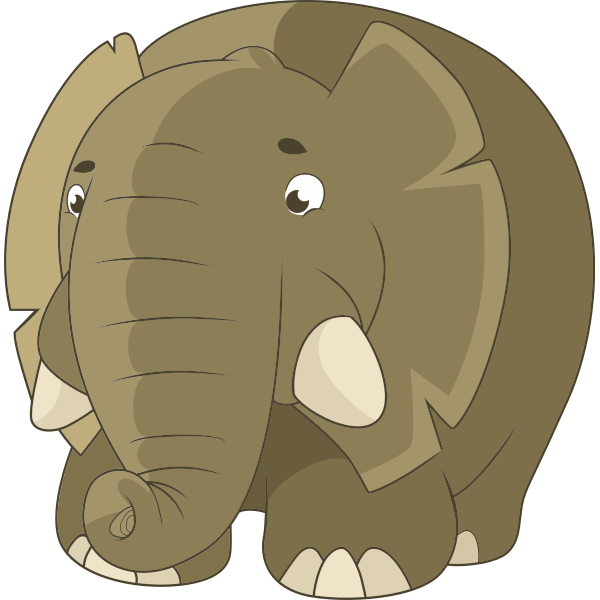SVG Fat elephant
