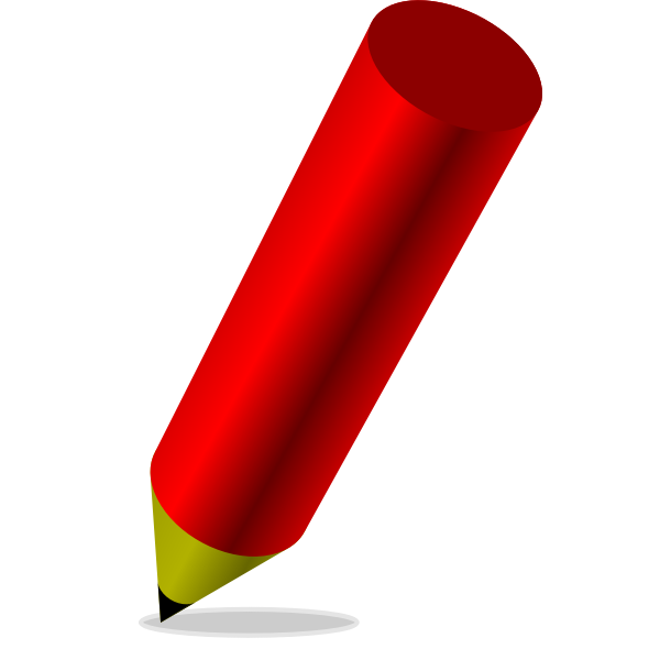 SVG Fat red pencil