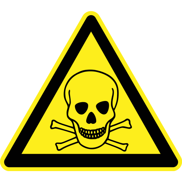 SVG Fatal hazard warning sign vector image