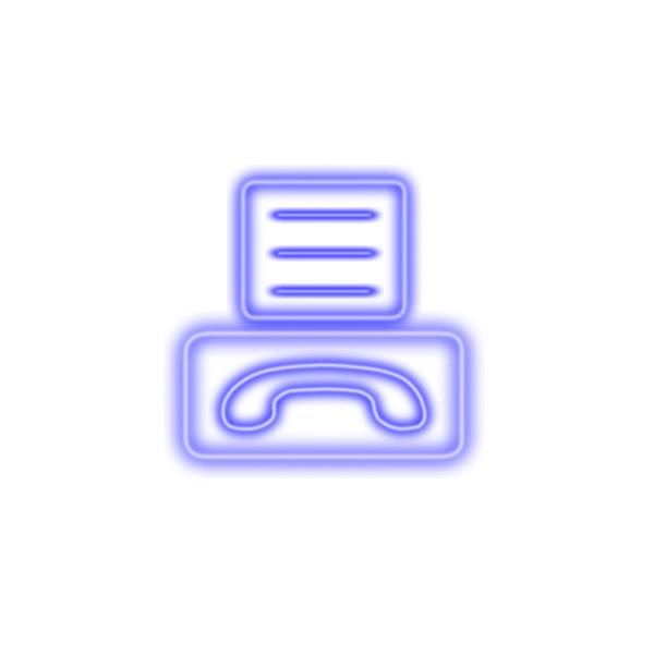 SVG Fax icon neon effect
