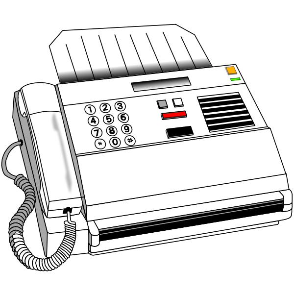 SVG Fax machine vector image