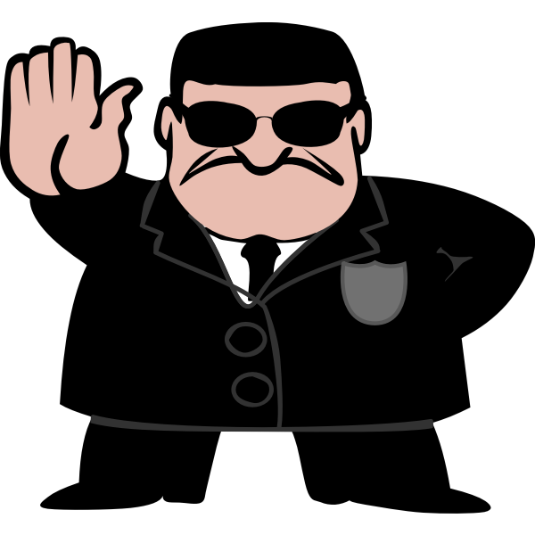 SVG FBI agent vector clip art