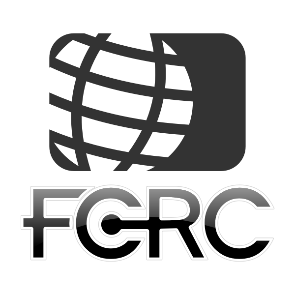 SVG FCRC globe logo vector illustration in black and white