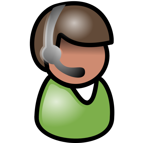 SVG Feamle white Indian telephone operator icon vector image