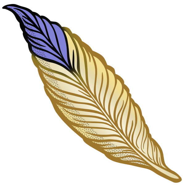 SVG feather - coloured