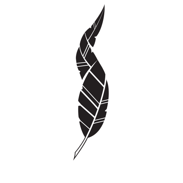 SVG Feather silhouette graphics