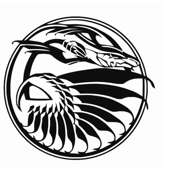 SVG Feathered tribal dragon