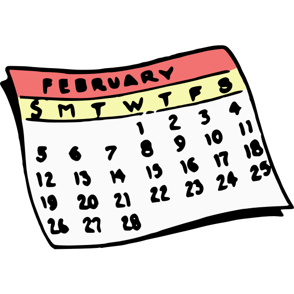 SVG February calendar