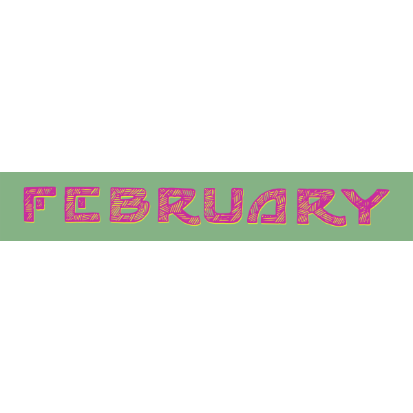 SVG February text