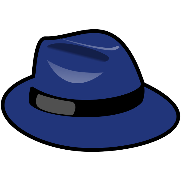 SVG Fedora hat vector image