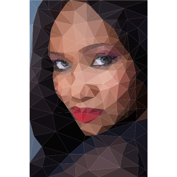 SVG Female abstract portrait